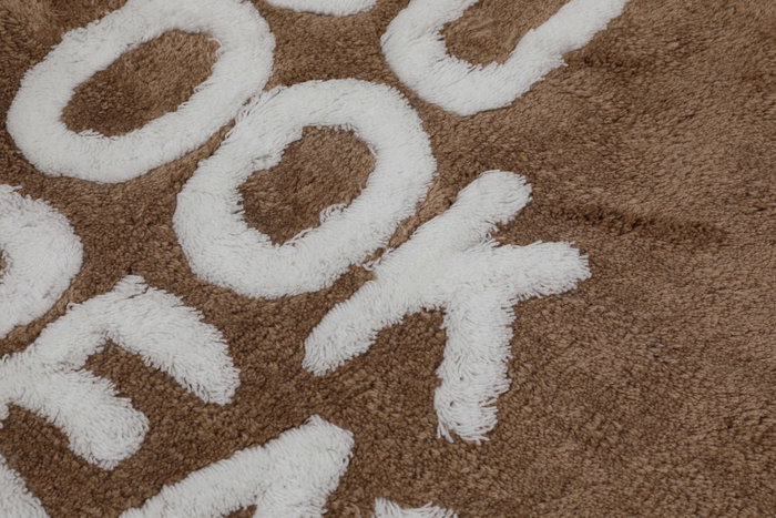 Mijölnir Juego de alfombras de baño acrílicas Beige y blanco